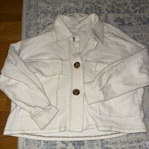 White Button-Up Shacket